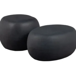 Pebble bijzettafel betonlook antraciet 35xo50
