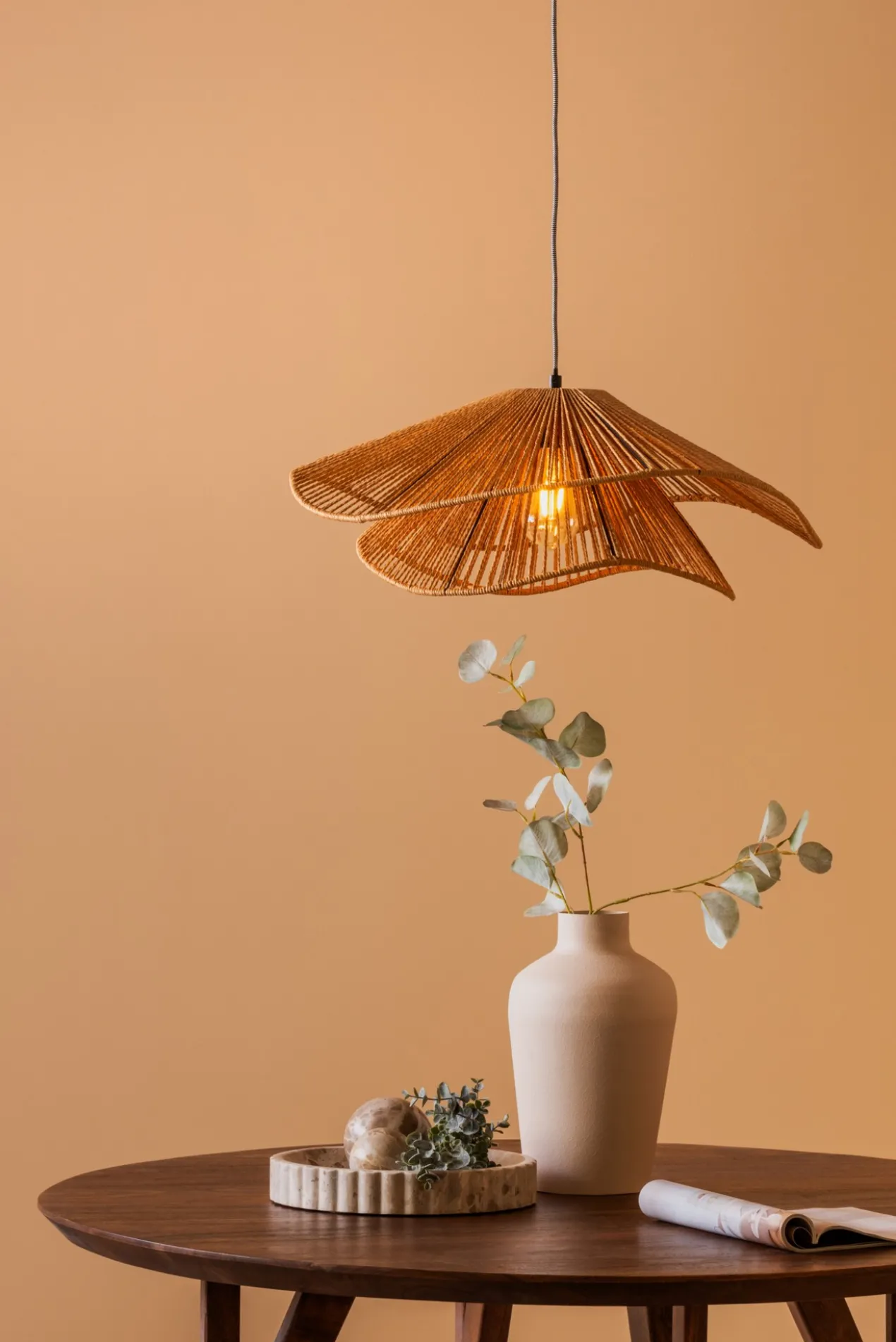 Pendant lamp Sombra double paper rope naturel
