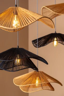 Pendant lamp Sombra double paper rope naturel