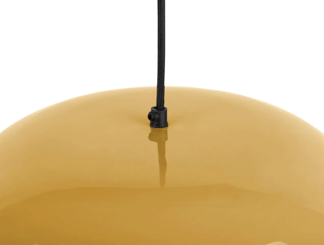 Pendant lamp Waved large enamel honey yellow