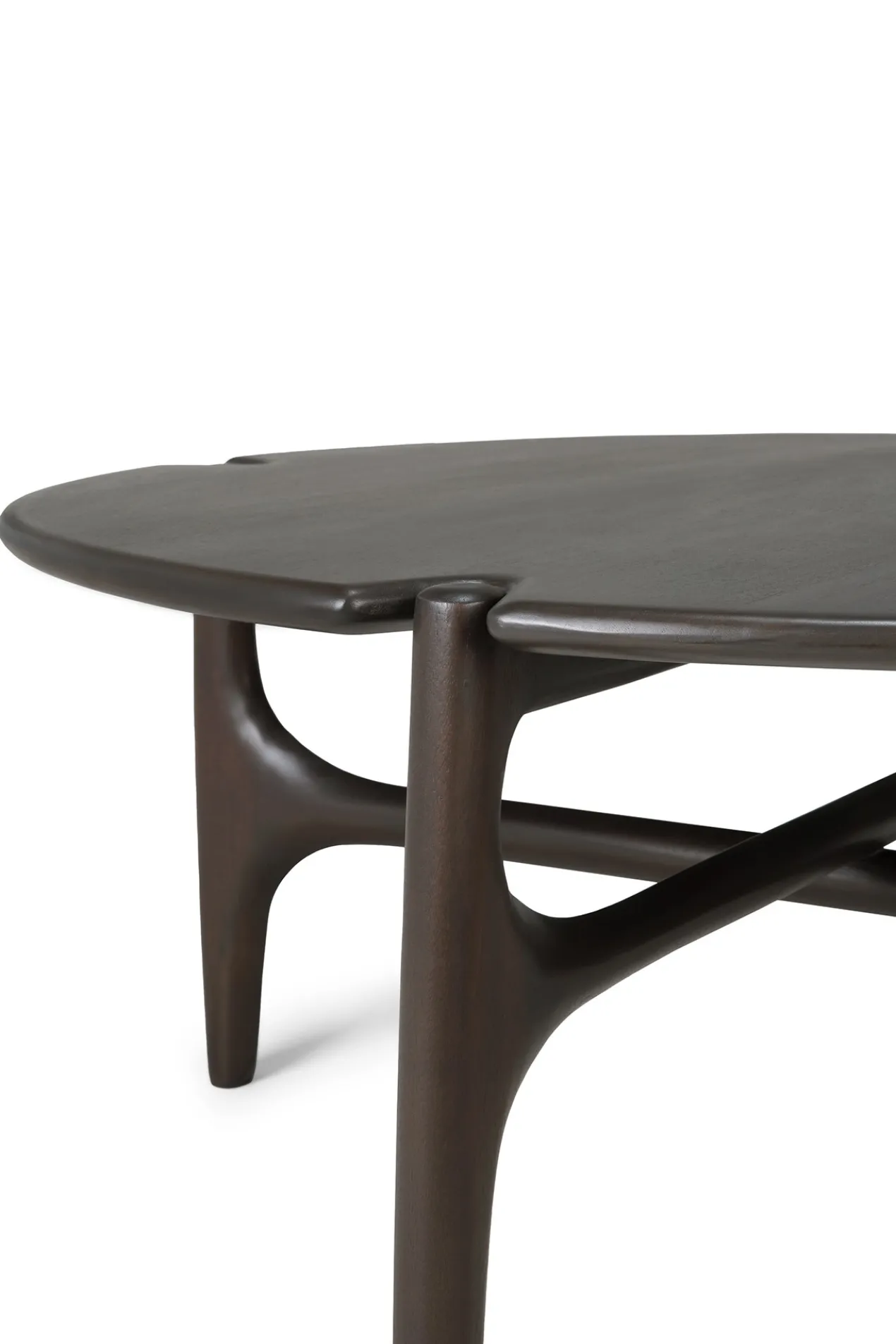 PI koffietafel rond - mahonie 80