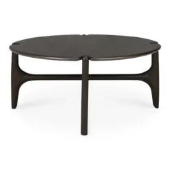 PI koffietafel rond - mahonie 80