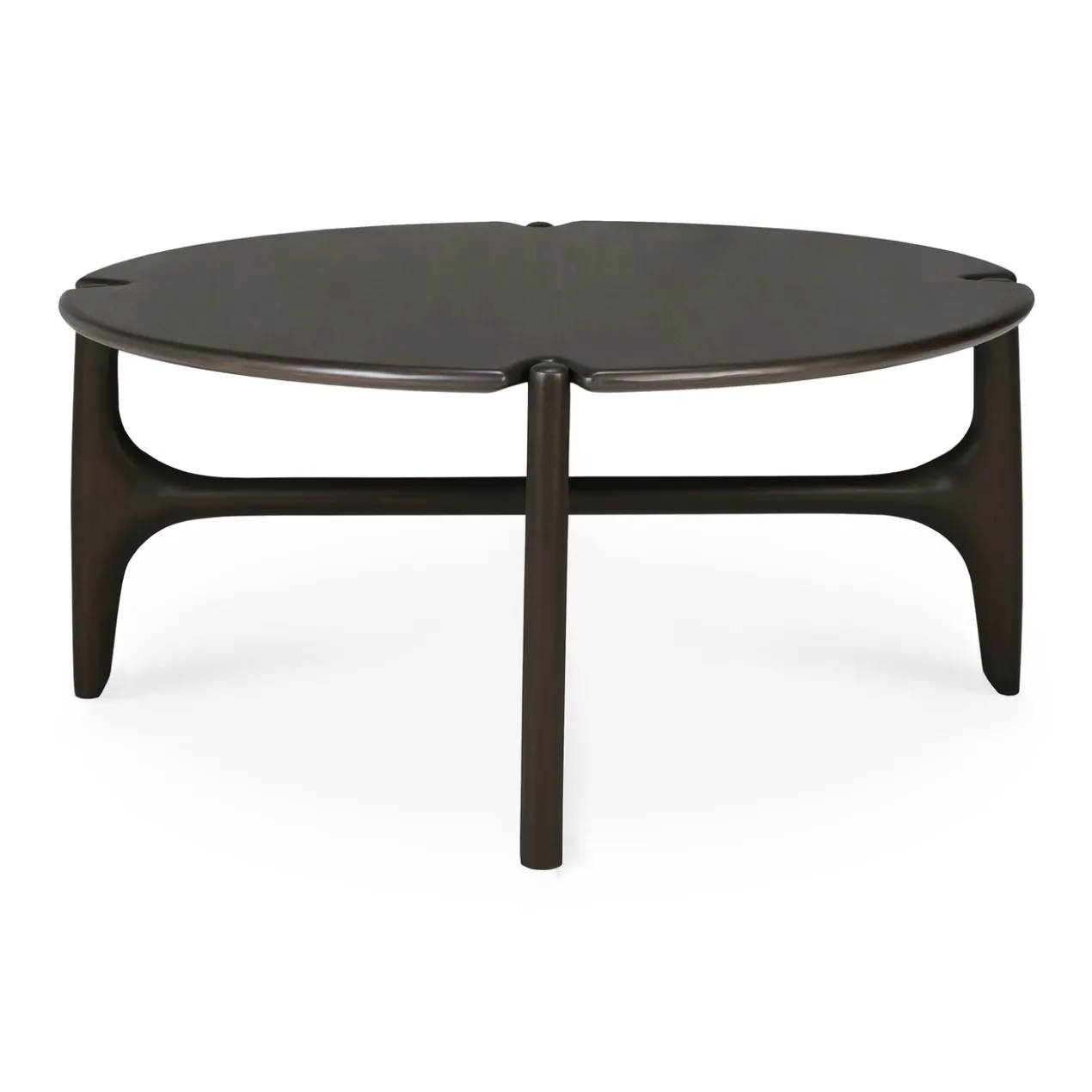 PI koffietafel rond - mahonie 80