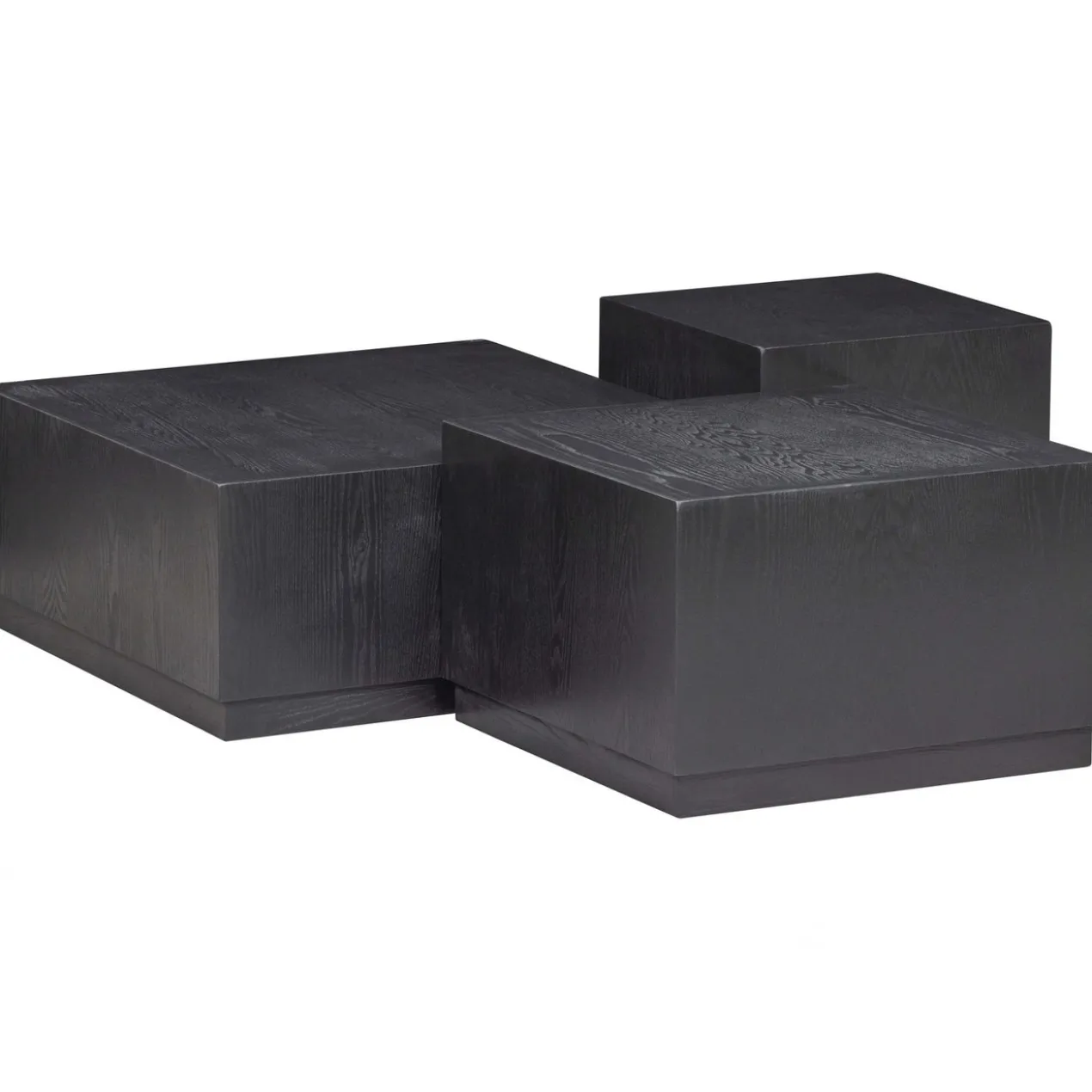 Pim bijzettafels hout zwart - set van 3