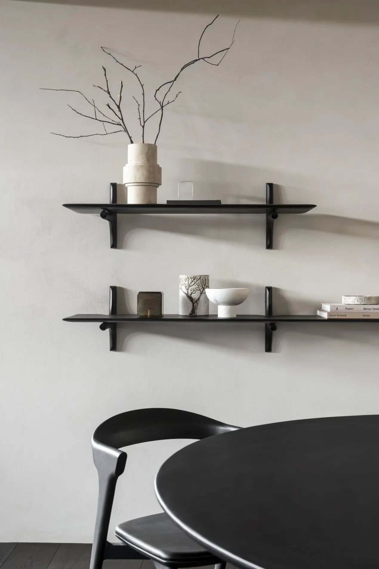 PI wandplank - 100cm - mahonie bruin