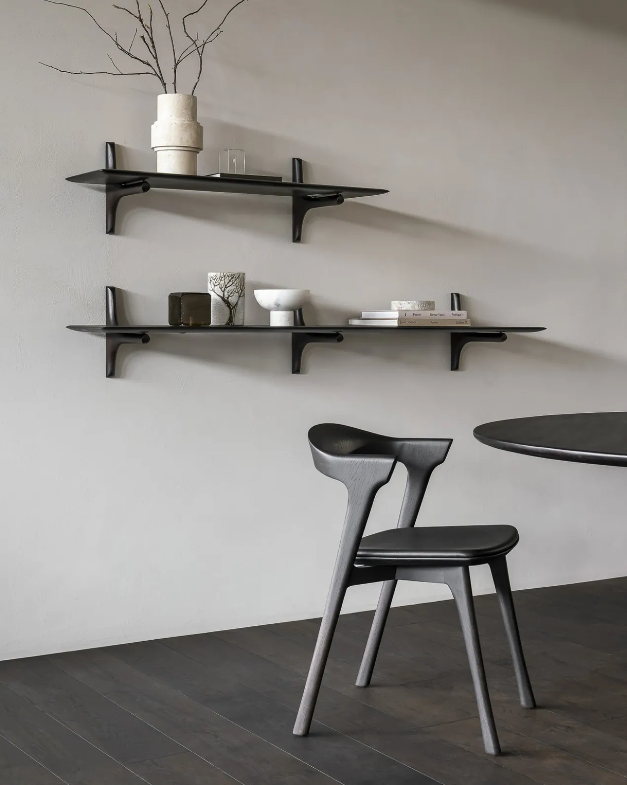 PI wandplank - 100cm - mahonie bruin