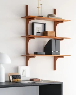 PI wandplank - 3 planken - mahonie