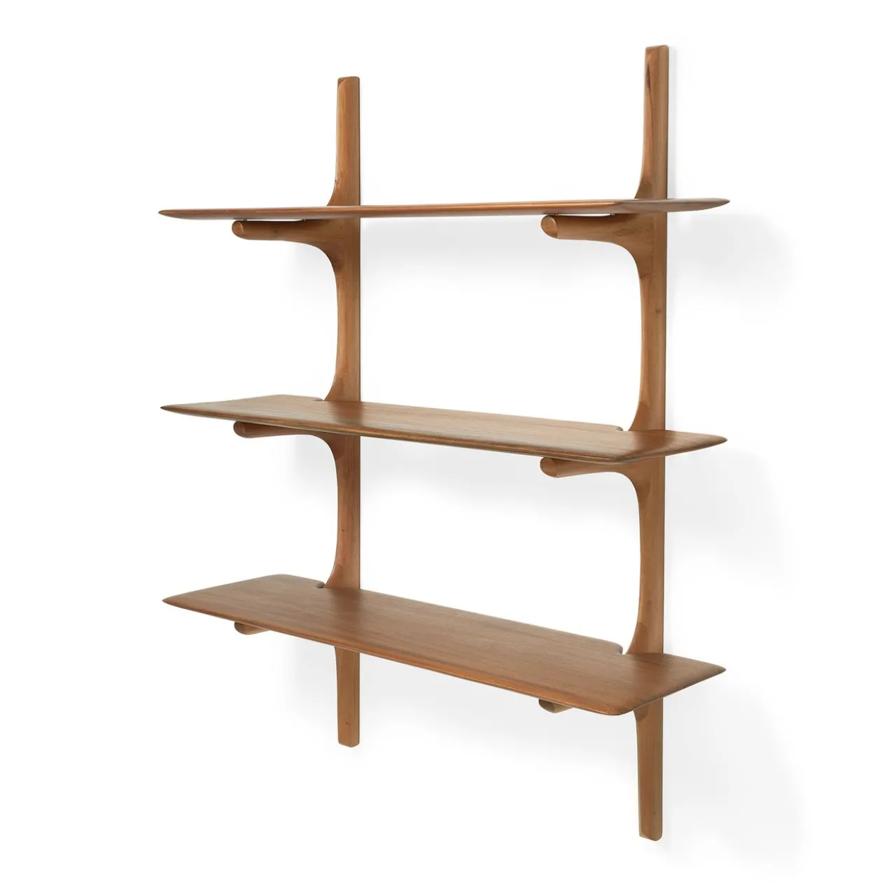 PI wandplank - 3 planken - mahonie