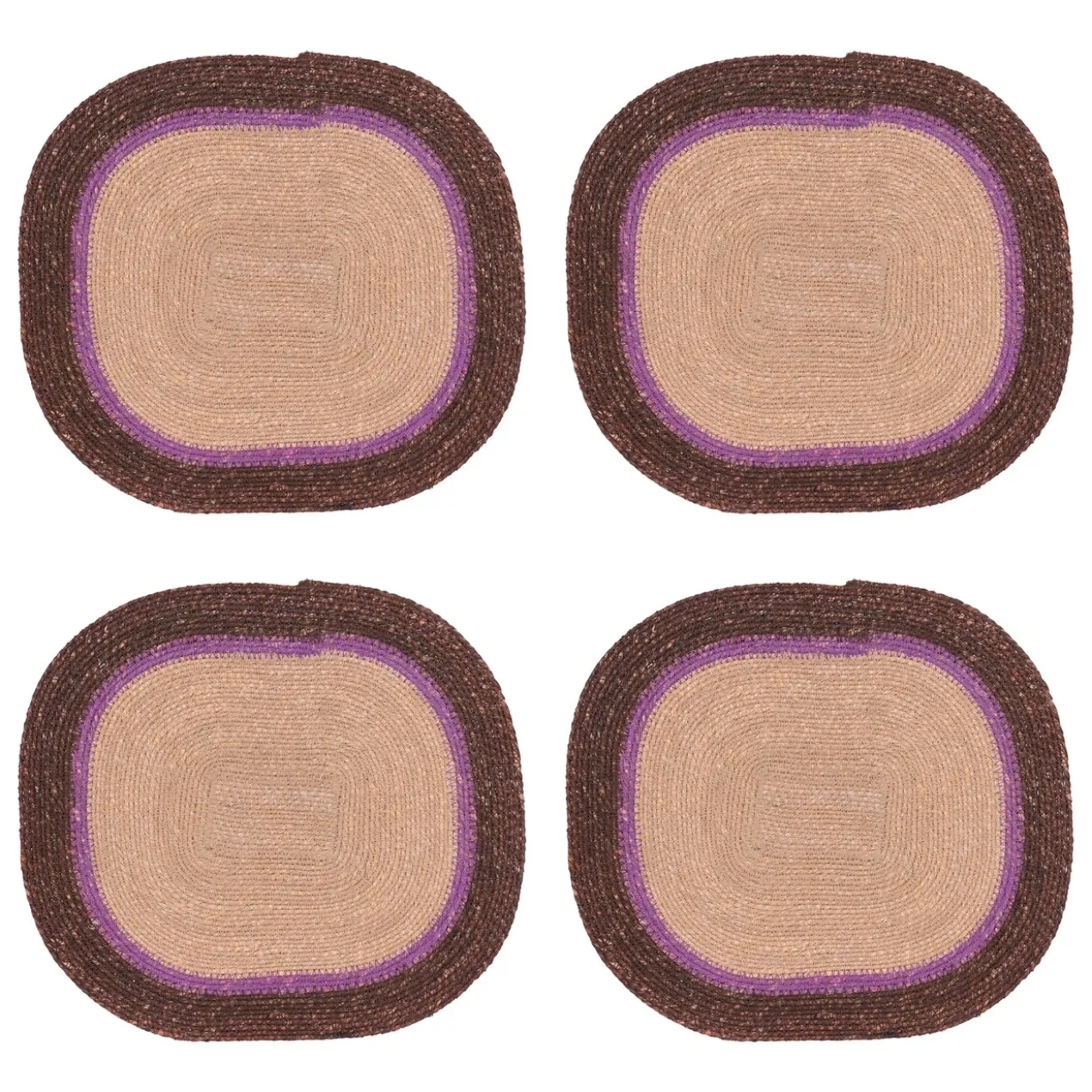 Placemat Angie chocolate seagrass