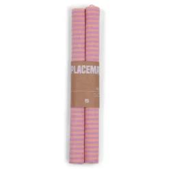 Placemat Maddy pink orange stripe - set van 2