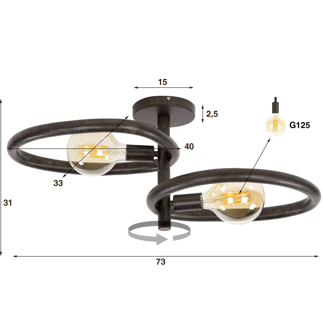 Plafondlamp Organisch