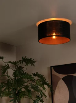 Plafondlamp Tagalog Ø40 cm zwart bamboe