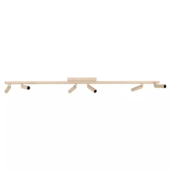 Plafondspot Keoni 6-lichts taupe