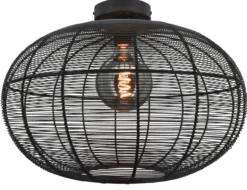 Plafonniere Alto zwart large Ø 50 cm, H 36 cm