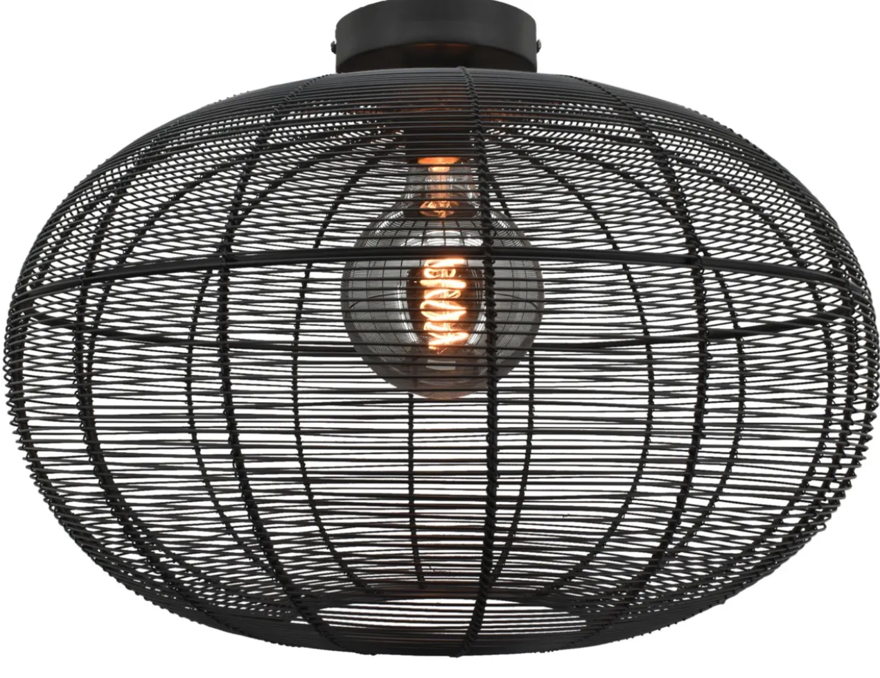 Plafonniere Alto zwart large Ø 50 cm, H 36 cm