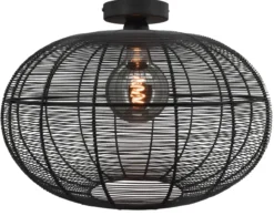 Plafonniere Alto zwart large Ø 50 cm, H 36 cm
