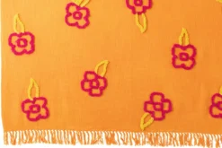 Plaid bloemen Oranje Roze Geel