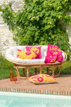 Plaid bloemen Roze Oranje Geel