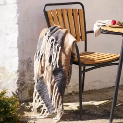 Plaid Bobbie zwart/bruin 170x130 cm