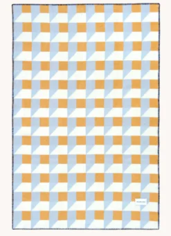Plaid Cubics 200x130 cm blue honey