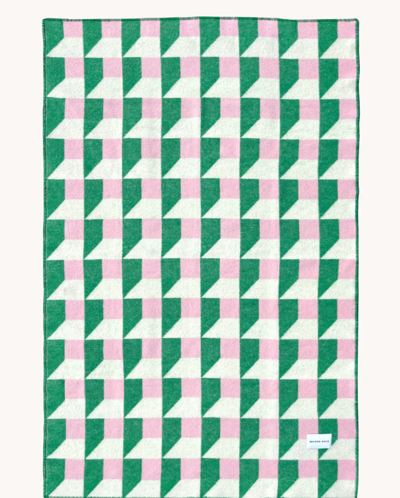 Plaid Cubics 130x200 cm grass pink
