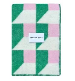 Plaid Cubics 130x200 cm grass pink
