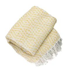 Plaid katoenmix beach yellow