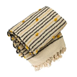 Plaid katoenmix ochre dot