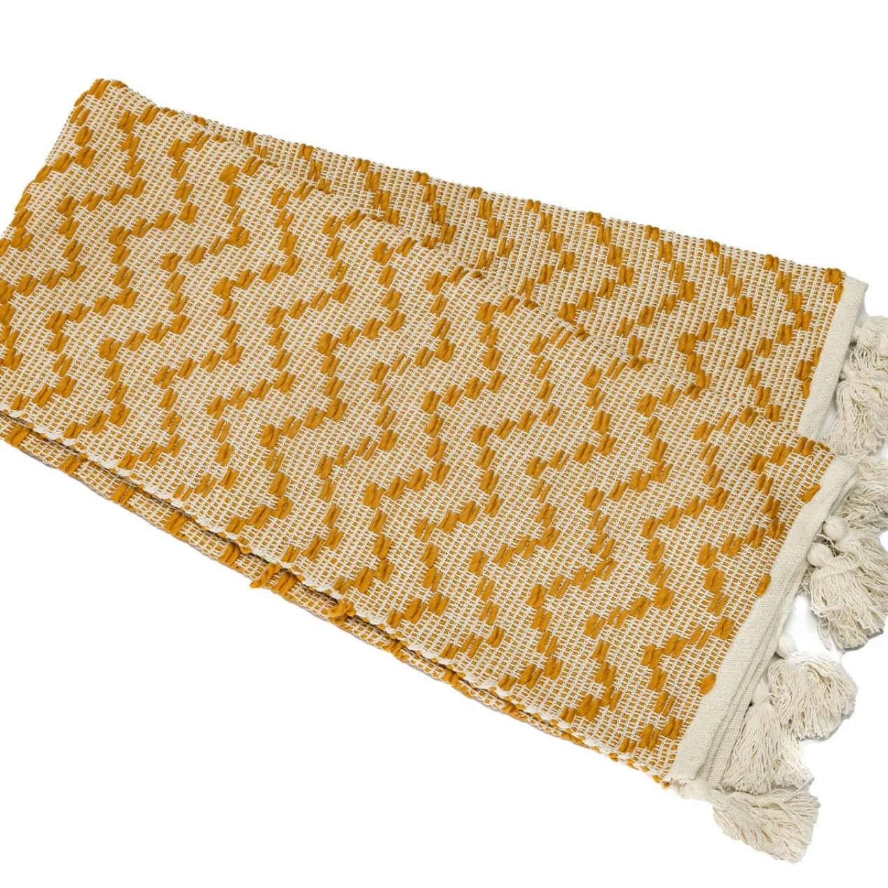 Plaid katoenmix wave ochre