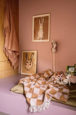 Plaid Lora 130x170 cm soft pink