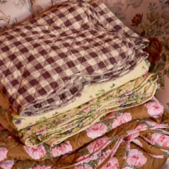 Plaid Rice Floral Fiesta Rose 130x180 cm