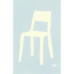 Plaid Splitted Chairs blue/butter yellow 130x200 cm