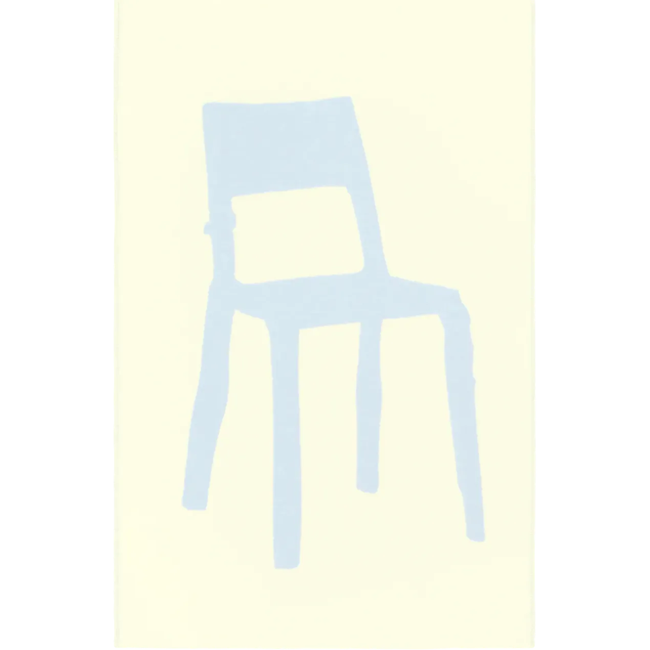 Plaid Splitted Chairs blue/butter yellow 130x200 cm