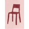 Plaid Splitted Chairs roze/bordeaux 130x200 cm