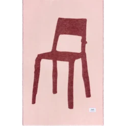Plaid Splitted Chairs roze/bordeaux 130x200 cm