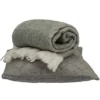 Plaid woolmix Fringe moongrey