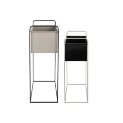 Plantenbak Reina black/warm grey - set van 2