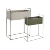 Plantenbak Reina luxury green/warm grey - set van 2