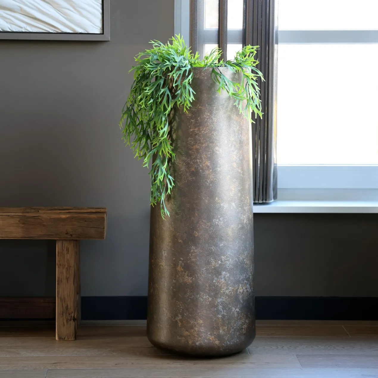 Plantenpot Bangkok dark rustic Ø38 x H100 cm