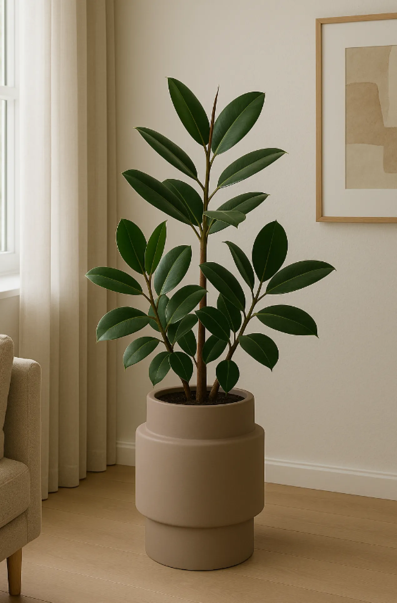 Plantenpot Billund big taupe Ø60 x H70 cm