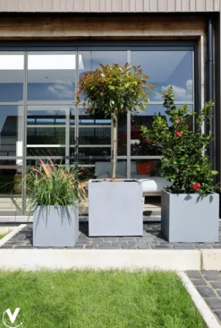 Plantenpot El Salvador grey L50 x B50 x H50 cm