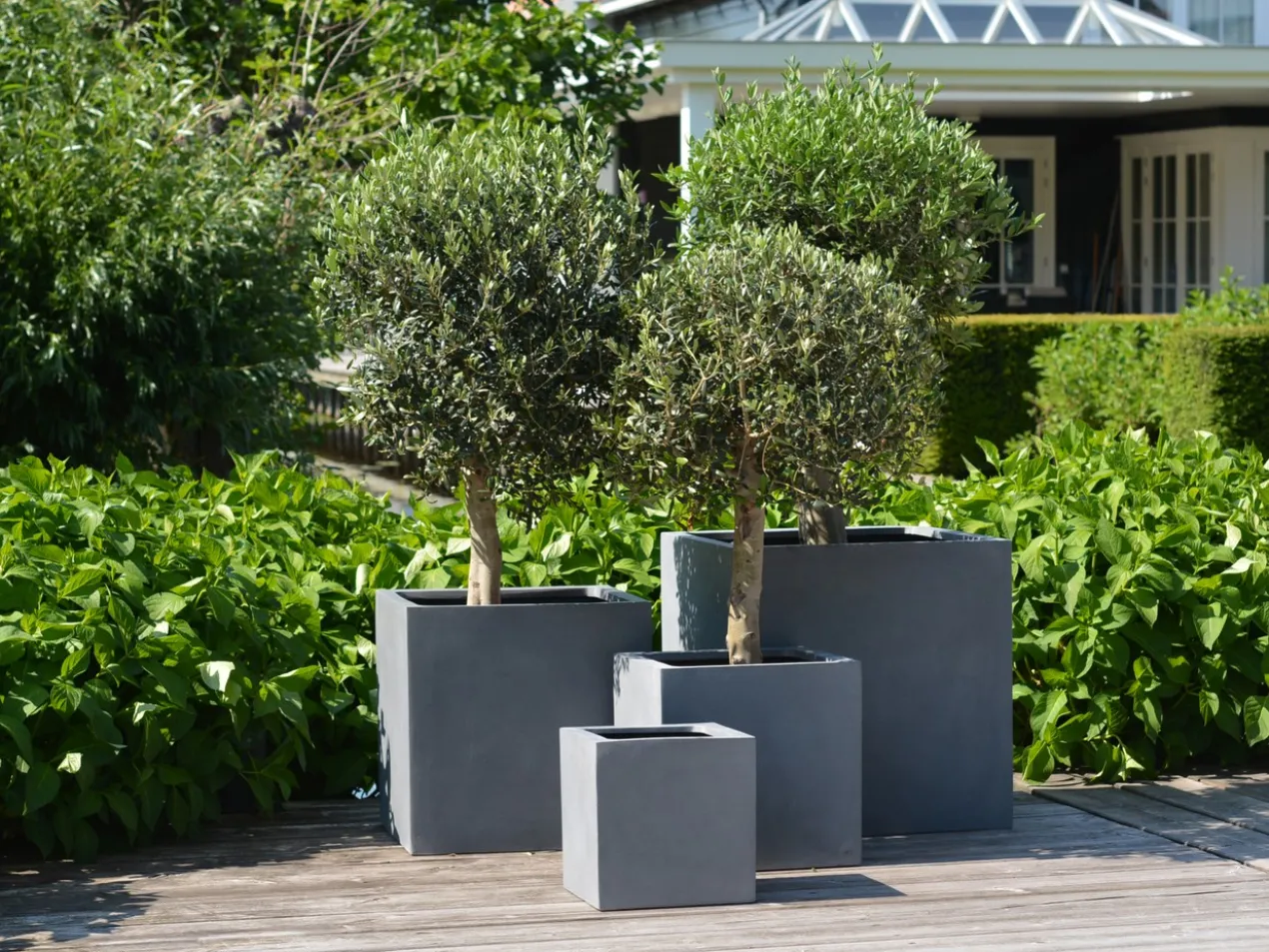 Plantenpot El Salvador grey L50 x B50 x H50 cm