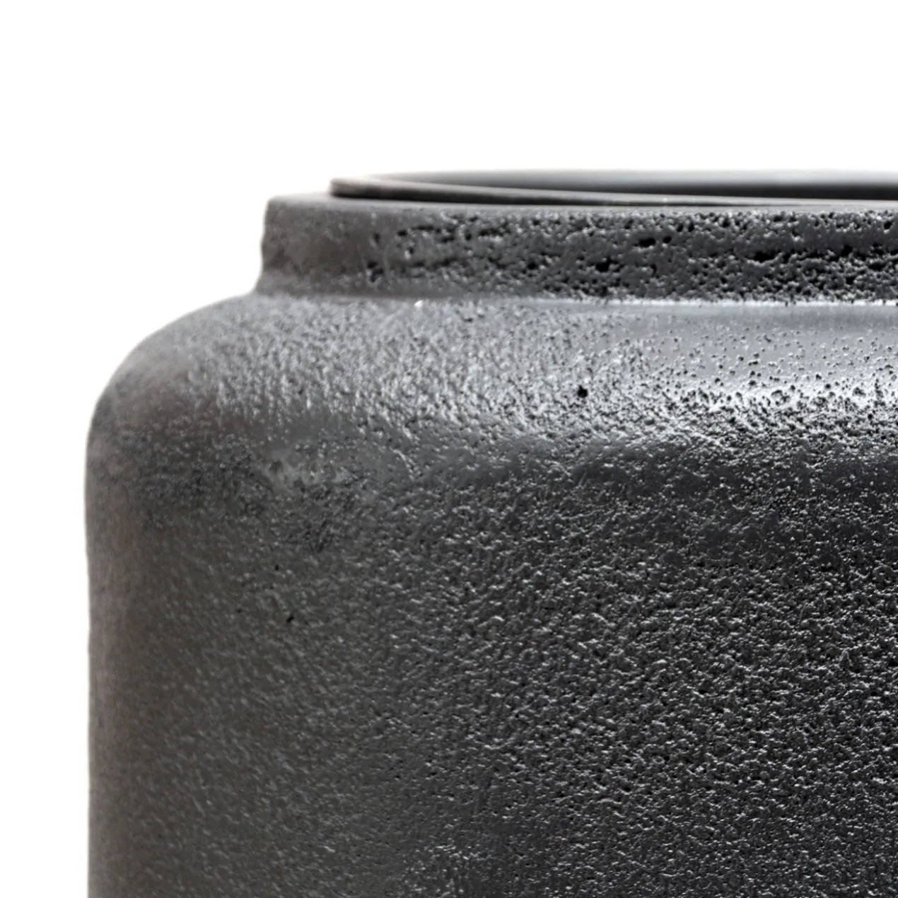 Plantenpot Horsens S rough black Ø37 x H50 cm