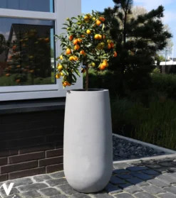 Plantenpot Idaho grey Ø50 x H101cm