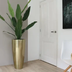 Plantenpot Kentucky S gold Ø37 x H80 cm
