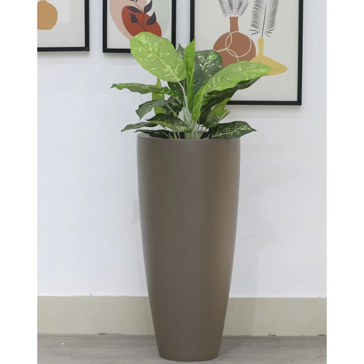 Plantenpot Kentucky S taupe Ø37 x H80 cm