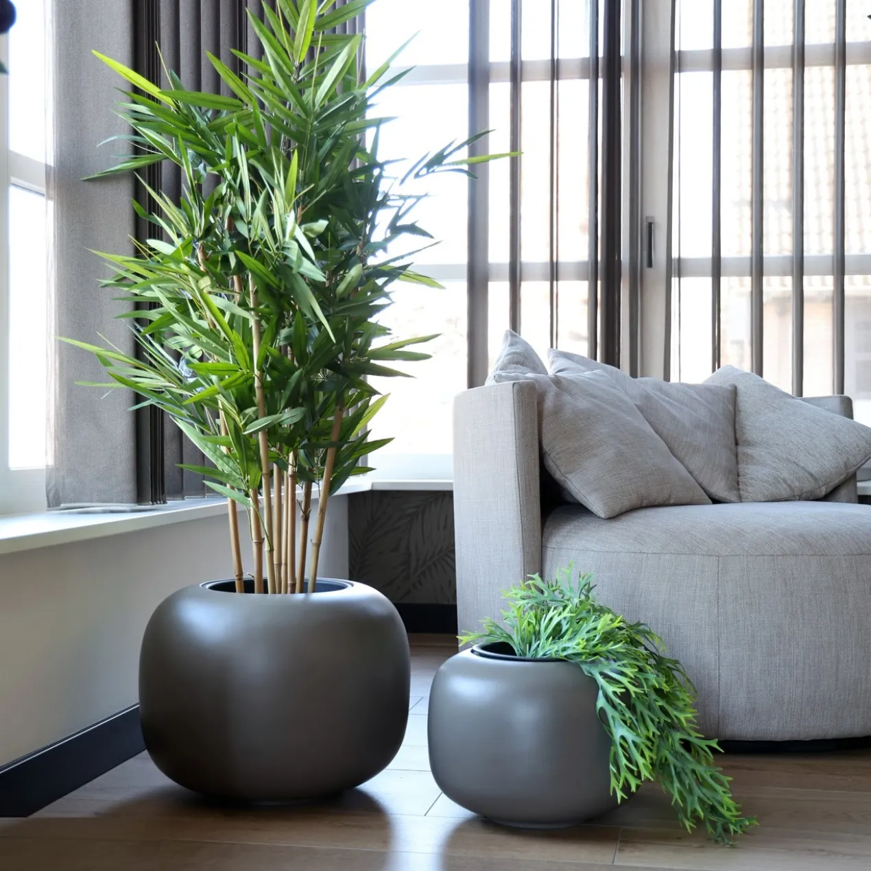 Plantenpot Phuket Ø34,5 cm taupe