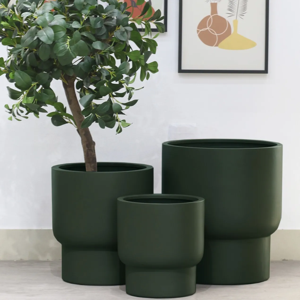 Plantenpot Roskilde M green Ø45 x H50cm
