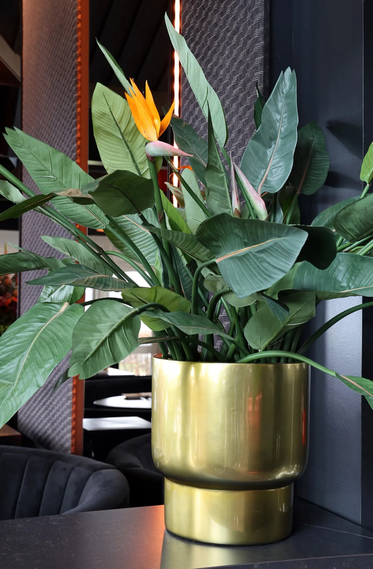 Plantenpot Roskilde S gold Ø37 x H40cm