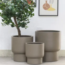 Plantenpot Roskilde S taupe Ø37 x H40cm